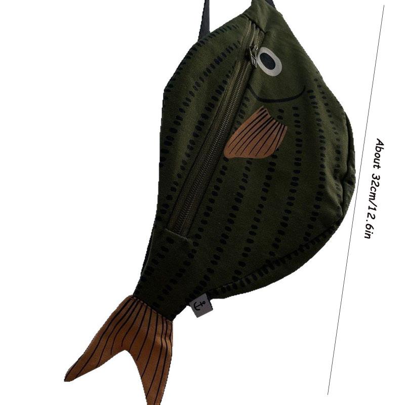 Adorable Tropical Fish Waist Pack for Kids, Green Water-Resistant Coin Purse, Crossbody Bag for Boys & Girls 5