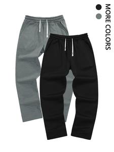 Men's Solid Color Pants, Casual Comfy Trousers for Fall & Winter, Men's Bottoms for Daily Wear
