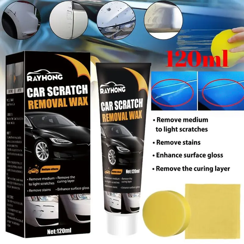 Professional Car Scratch Repair Paste Scratch Silicone Free Remover Paste 120ml oil  film  cleaner 1