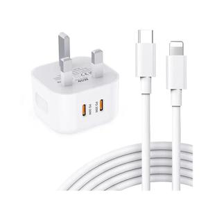 20W Power Adapter Set with Charging Cable, Durable Type-C Fast Charging Adapter, Mobile Phone Charger, Phone Accessories, PD Wall Charger, Quick Charger with USB C Cables for Cellphone