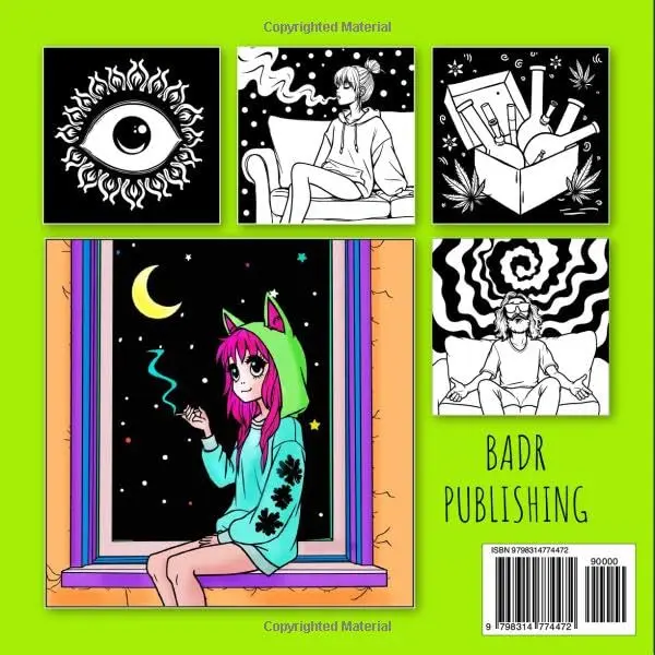 Midnight Stoners: A Relaxing Coloring Book- Painting & Design Books 1