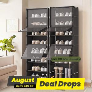 Multi-layer Shoe Rack, 1 Count Space Saving Dustproof Stackable Shoe Storage Unit, Modern Shoe Organizer, Home Organizer for Entryway, Bedroom, Living Room, Household Items, Storage Unit, Adjustable Storage Shelf, Freestanding Shoe Storage