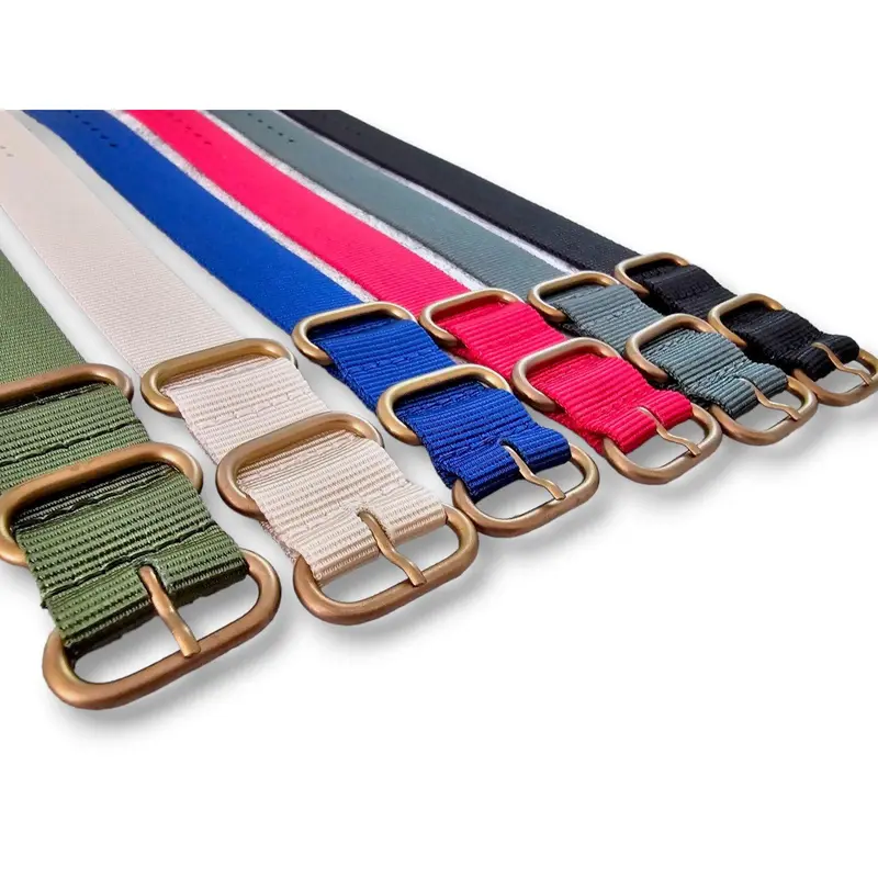 Military Nylon Watch Strap Bronze PVD Buckle 20mm 22mm 7