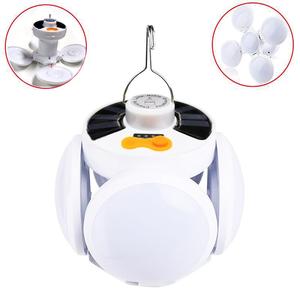 Portable Solar Camping Lantern, Foldable Led Football Bulb with Hook, Rechargeable Usb Table Portable High Power Flashlight for Home, Office, Tent, Outdoor Emergency Outages Lighting, Outdoor Camping Supplies, Camping Equipment, Handheld LED Flashlight