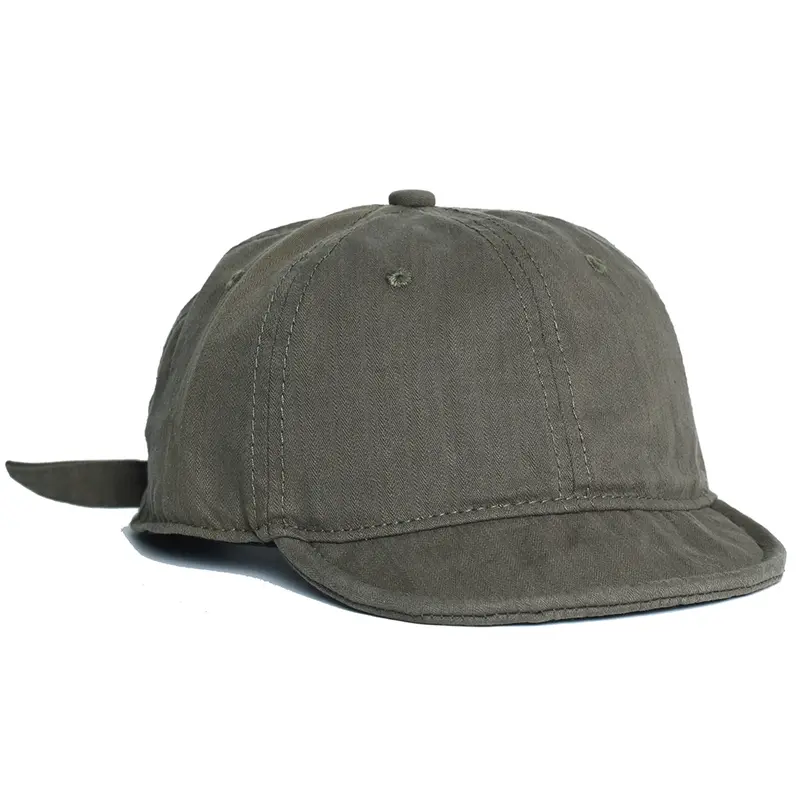 Vintage Short Brim Cotton Baseball Cap Men Women Dad Hat Adjustable Trucker Style Low Profile Caps 6
