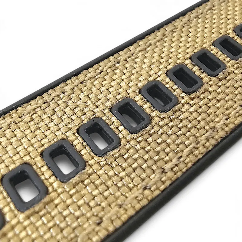 Hybrid Sailcloth Fabric & FKM Rubber Watch Strap 20mm 22mm 24mm Khaki Sand Beige 7