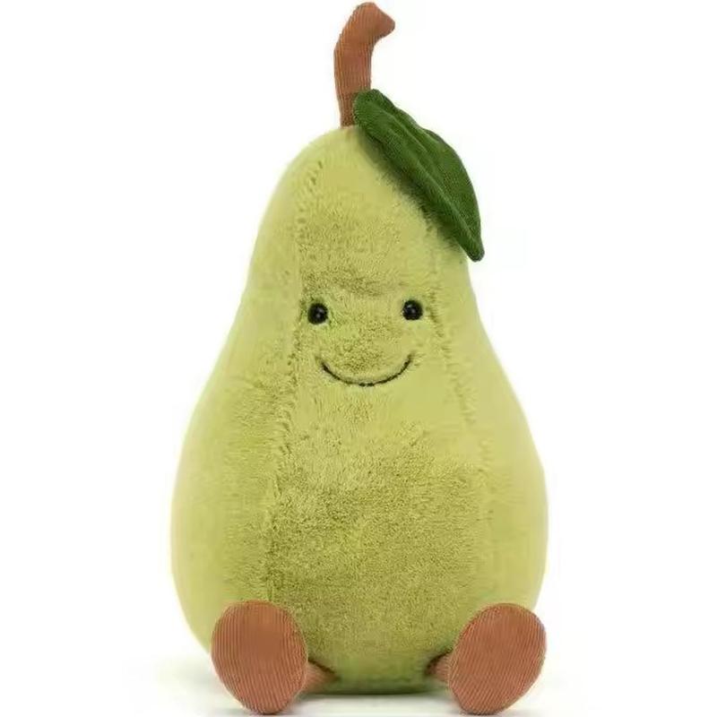 Peach Pear Cherry Plush Doll Smiling Face Fruit Series Home Bedroom Decoration Pet Interactive Toy Birthday Gift 6