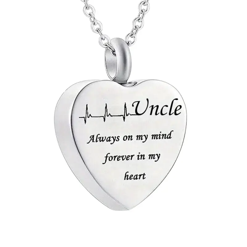 Family Heart Jewellery Urn for Mum Dad Sister Brother Grandma Grandpa Necklace Pendant Ashes Locket Cremation Keepsake 3