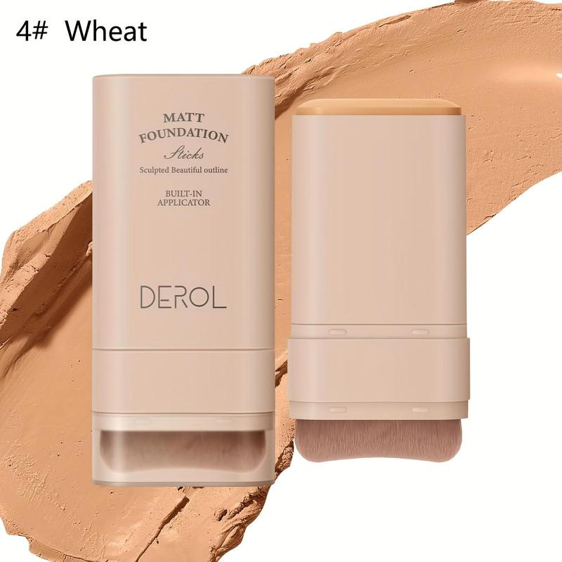 Product Introduction of Foundation Stick, Multi-Use Foundation Stick Makeup with Built-In Foundation Brush, Lightweight Buildable Medium-to-Full Coverage, Longwear Contour Stick Foundation Face Stick, Easy Coverage, Perfect for Daily Use 5