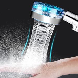 Turbocharged Filter Shower Head, Handheld Shower Head with Adjustable Water Pressure, Water Saving Shower Head, Bathroom Shower Equipment, High Pressure Showerhead