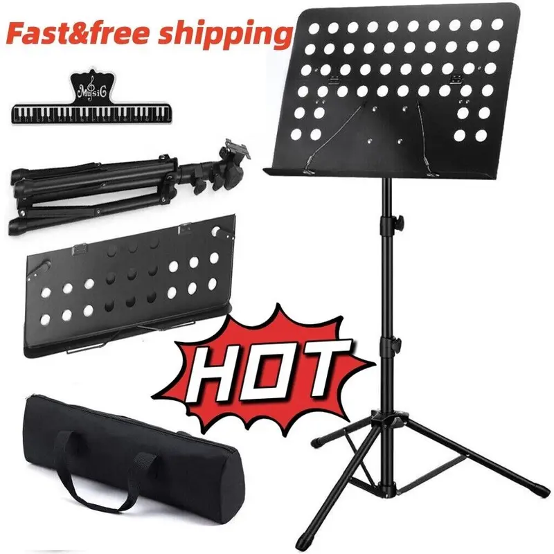 Heavy Duty Orchestral Music Stand Folding Adjustable Sheet Stand Tripod Base UK 7