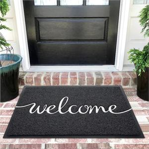 Welcome Door Mat, 1 Count Non-slip Durable Door Entrance Mat, Easy To Clean Front Door Mat Suitable for Garages, Entryways, Balconies, High Traffic Areas