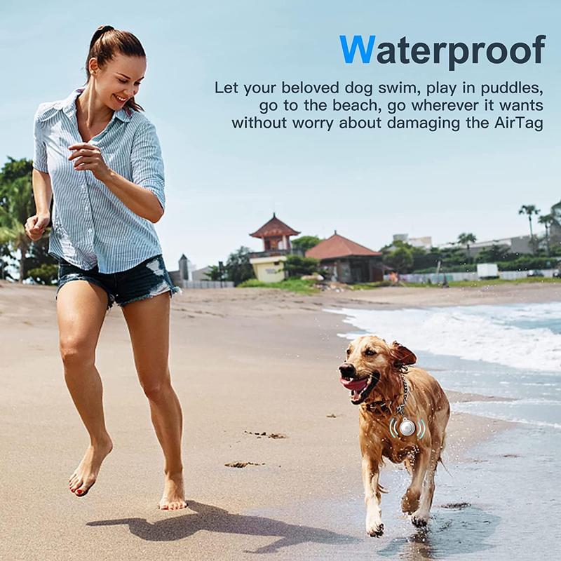 [4 Pack] Waterproof AirTag Holder for Apple AirTag with Keychain - Anti-Lost, Anti-Scratch AirTag Keyring Case for Pet Collar, Key, Luggage - 360° Protective Air Tag Accessory Tracker Cover 3
