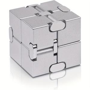 New Version Finger Toy - Silver Cube Infinity Cube Super Durable, Sensory Gift for Adults and Teenagers, Fidget Cube