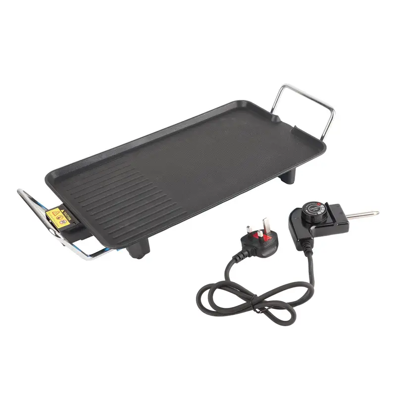 Non Stick Electric Grill Plate Barbecue Skewers Dish Party Buffet Pan Cookware 1