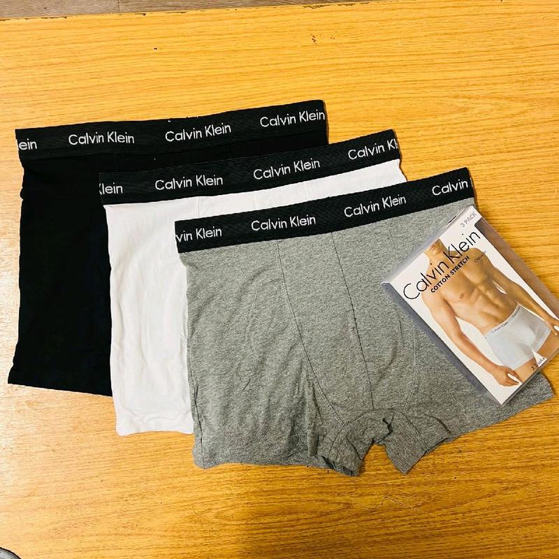 Calvin Klein Mans Grey black white boxer trunks classic fit Low Rise underwear Menswear boxers Set Plain Fashion Socks 7