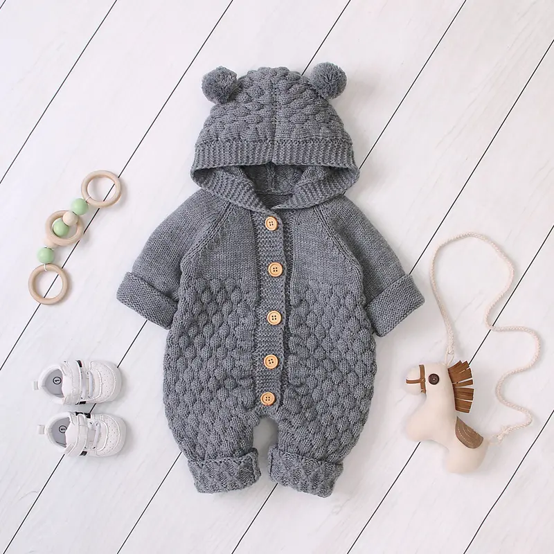 Hooded knitted jumpsuit 3
