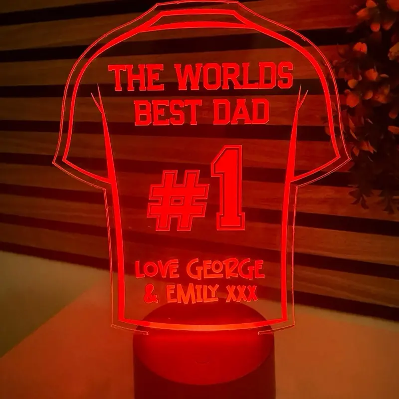 Personalised Father's Day Night Light, Night Light for a Dad, Father's Day Gift 1