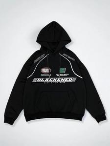 Men's Letter Print Hoodie, Casual Loose Long Sleeve Hooded Sweatshirt for Fall & Winter, Fashion Men's Clothes for Daily Wear