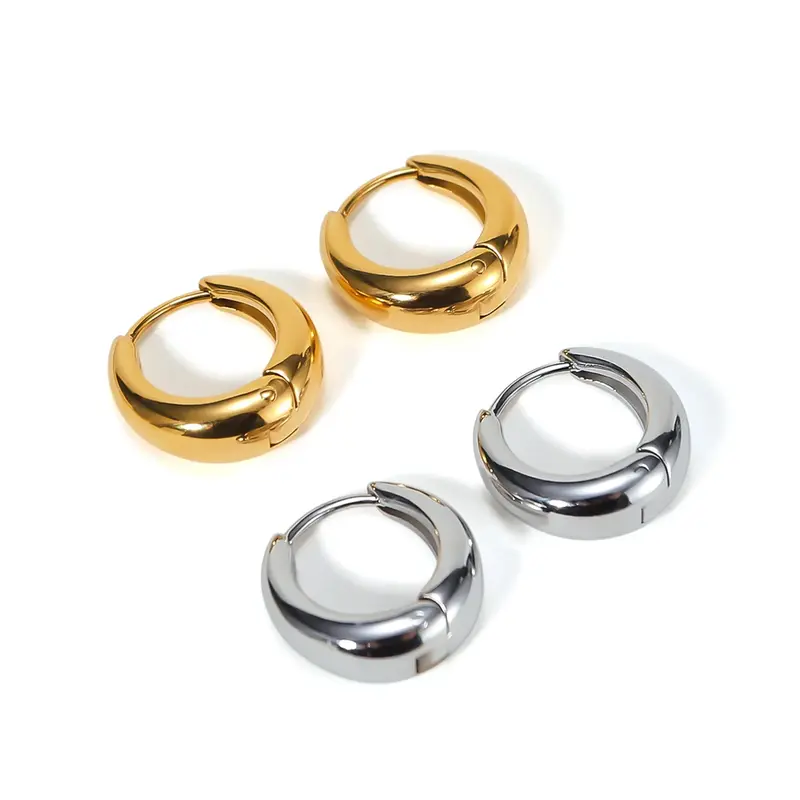 Oufer Stainless Steel Simple Elegant Hoop Earring For Girlfriend/Women/Daily/Party as Gift 1