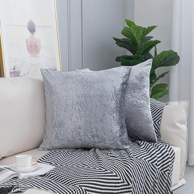 Luxurious Crushed Velvet Cushion Covers - Pack of 2 - Elegant Home Decor 1
