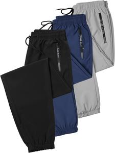 Men's Letter Print Drawstring Waist Jogger Pants, Casual Elastic Waist Pocket Zipper Trousers for All Seasons, Fashion Men's Bottoms for Daily Wear, Work Trousers Men, Workout Clothes, Gymclothes, Casual Athletic Joggers, Stretchable Jogger