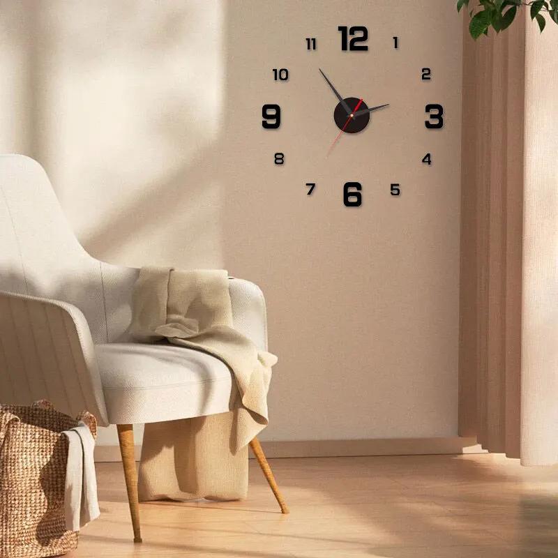 3D Frameless DIY Wall Hanging Clock Wall Stickers for Home and Office Decoration 5