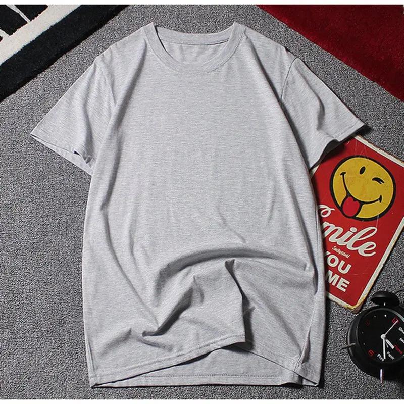 Summer Men's Short-sleeved 10XL 9XL 12XL Round Neck Half-sleeved Clothes Large Size T-shirt Cotton Solid Color Tops Oversized 5