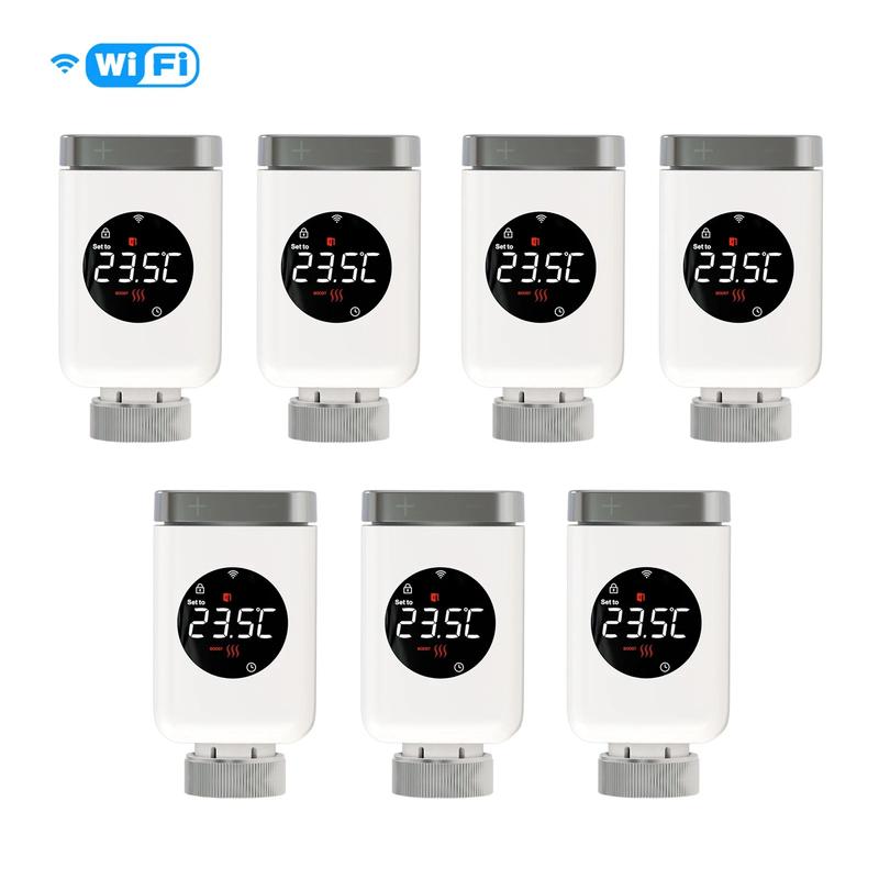 Smart Wifi/ZigBee Thermostatic Radiator Valve TRV Programmable App Remote Temperature Controller with Alexa GoogleHome for Home Heating 5