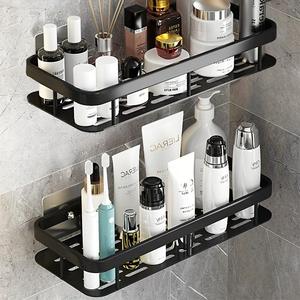 Bathroom Storage Rack, 1/2 Counts Durable Punch-free Bathroom Draining Storage Rack, Home Organizer for Bathroom Hotel Salon Dormitory, Bathroom Gadgets 2024, Bathroom Accessories