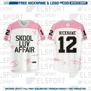 【Free Custom Name and Number】2025 New Large Size Printed Fashion Jersey Korea BTS Skool