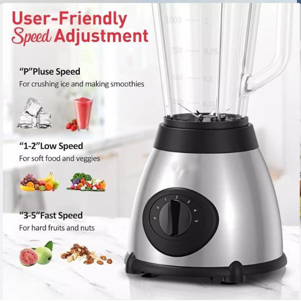 1.5L 800W Blender Smoothie Maker Food Processor Ice Crusher Mixer Fruit Juice 4