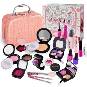 Eid Al-Adha 1 Set Kids Pretend Makeup Play Toy, Makeup Bag With Mirror, Cosmetic Toy For Girls, Pretend Play Toy For Kids Gift