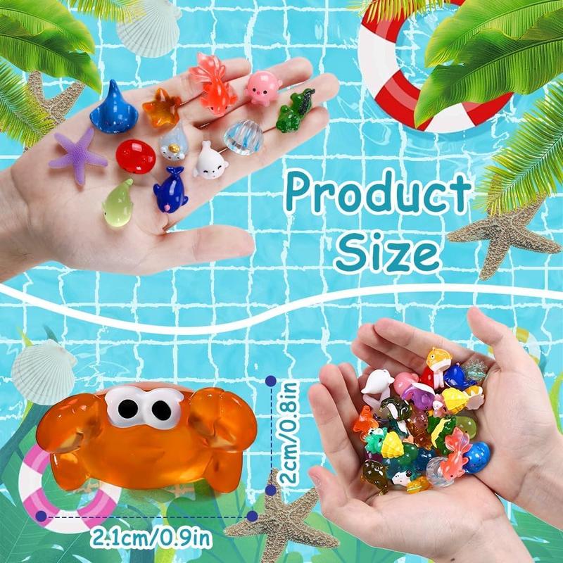 36pcs Mini Sea Animals Resin Tiny Ocean Animals Figurines Aquarium Ornaments 4