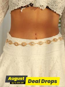 Women's Vintage Layered Waist Chain, Boho Style Fashion Body Jewelry for Party, Daily Clothing Decor, Trendy All-match & Exquisite Jewelry for Birthday Gift