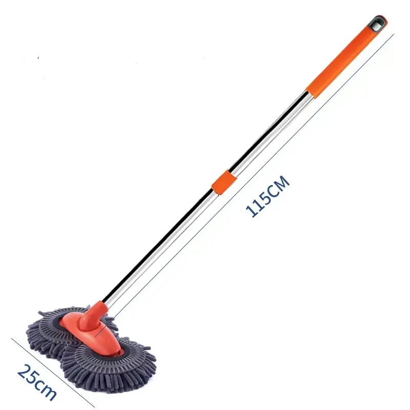Long Handle Car Glass Cleaning Brush with Double Brushes, Durable Car Windshield Cleaner, Retractable Car Wash Mop, Professional Car Washing & Maintenance Supplies, Car Cleaning Tool 1