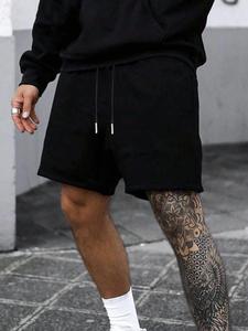 Men's Solid Color Loose Fit Shorts, Casual Comfy Breathable Shorts for Summer, Men's Bottoms for Daily Wear