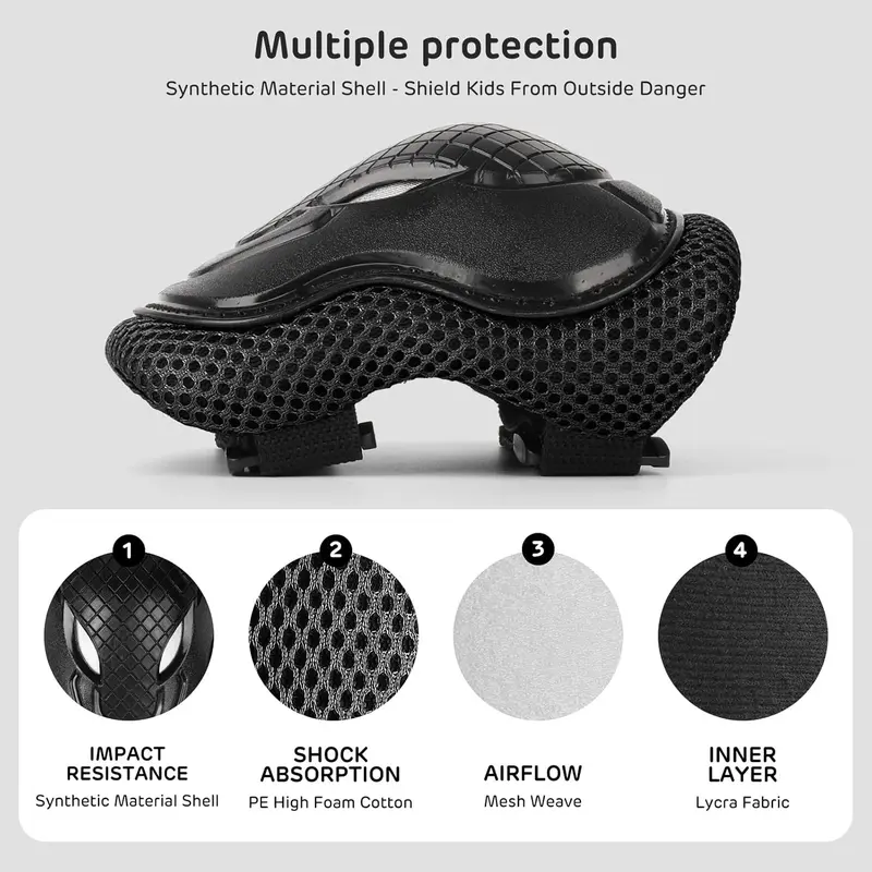 Kids Protective Helmet and Pads Set (Age 5-12) | Buy Online at Amizek 2