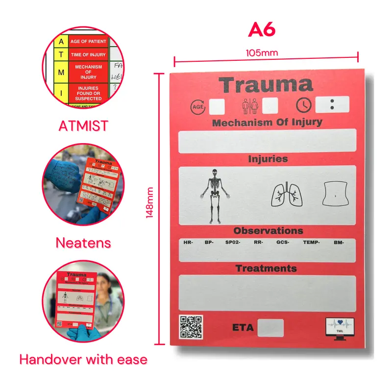 Medical, Trauma, Resuscitation Notepads 3