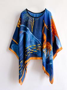 Women's Animal Print Square Scarf, Fashionable Soft Comfortable Shawl for Daily Wear, Casual Versatile Scarf for Women