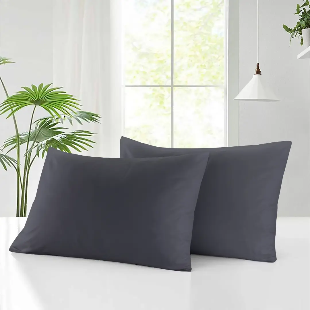 Hoocats Percale Pillowcase - Soft & Durable - Skin Friendly - Pack of 2