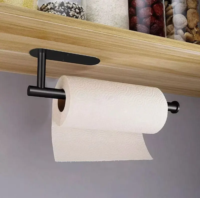 Bathroom Kitchen Paper Towel Holder Roll Holder Stand Self-Adhesive Wall Mounted toilet  roll  holder 1