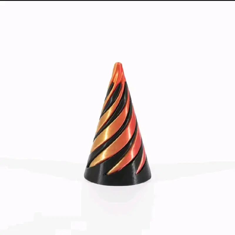 3D printed Helix screw rotating toys stress reducing tool pyramid pass through sculpture spiral cone Ornaments home decoration 5