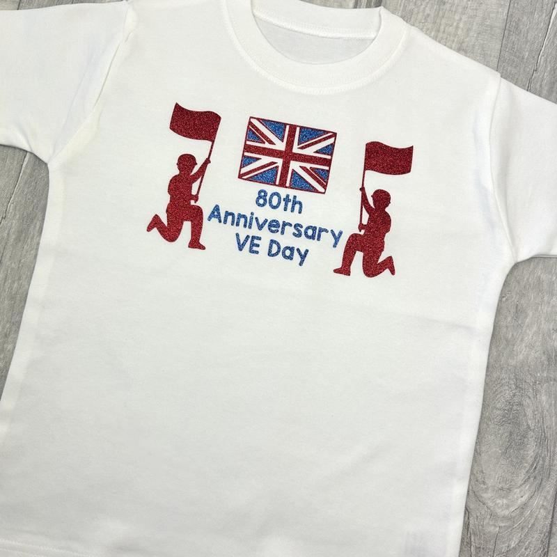 Children's VE Day Party T-Shirt, Union Jack Soldiers Toddler Top 3