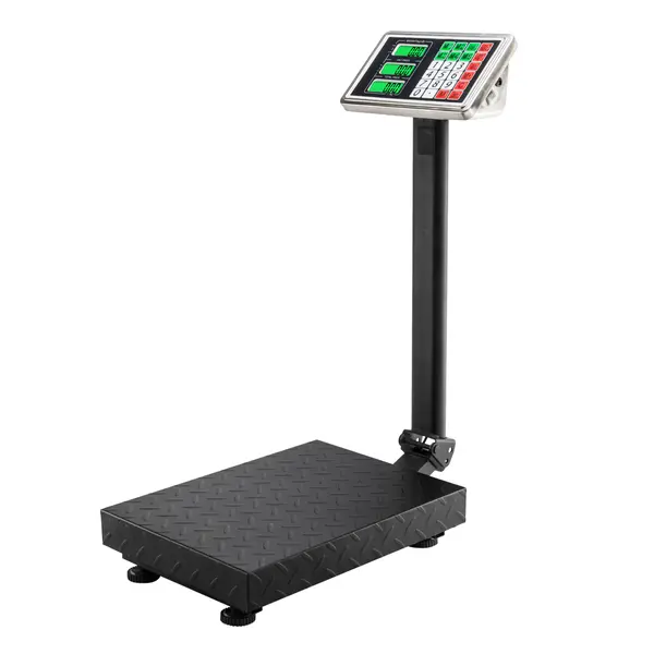 100KG/220lbs LCD Digital Personal Floor Postal Platform Scale with 30*40 Platform & 0.6mm Plate Black UK Plug 1