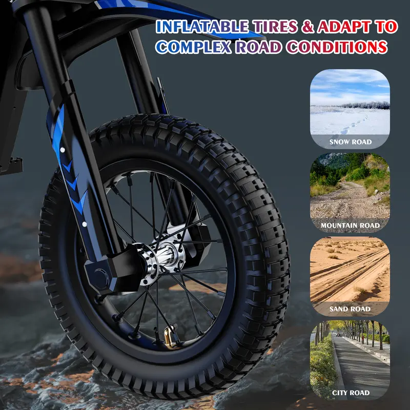Evercross EV12M 12" Tire Electric Motorcycle 250W 36V 4AH Kids E-Dirt Bike 15km 3