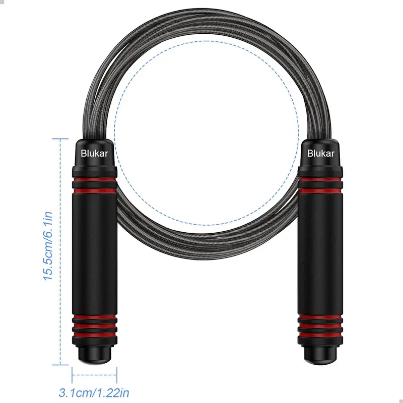 Skipping Rope, Speed Jump Rope Tangle-free Adjustable Cord with Rapid Ball Bearings & Soft Foam Handle for Fitness Workouts 1