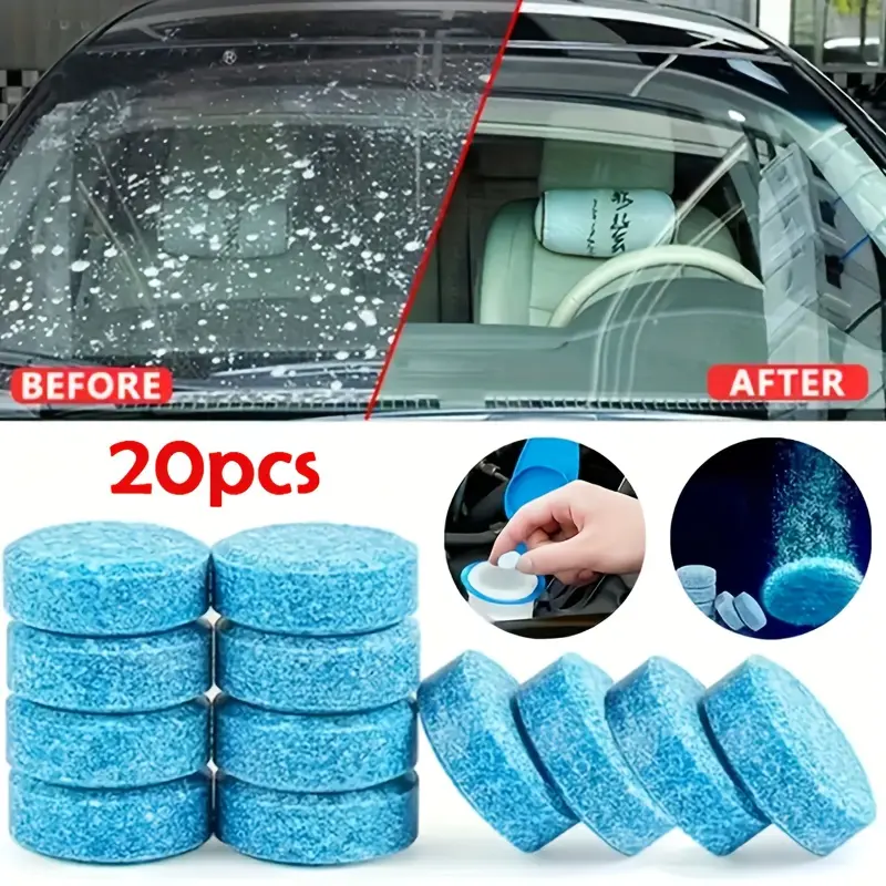 Streak-Free Effervescent Tablets - Car Windshield Cleaner - Oil And Stain Removal - Ideal for All-Season Use 5