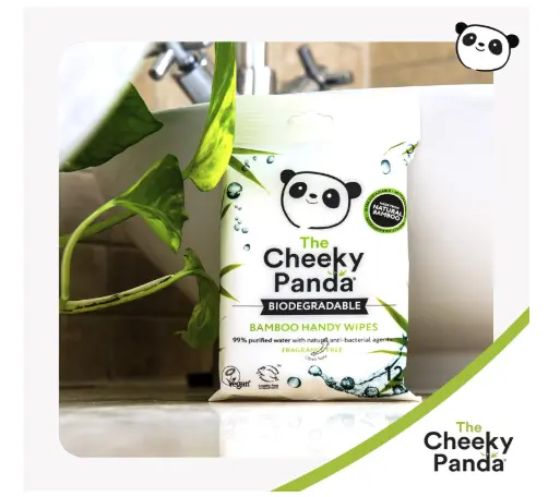 The Cheeky Panda  Bamboo Hand Wipes | 12 Travel Wipes | 100% Plastic Free and Biodegradable Wet Wipes 4