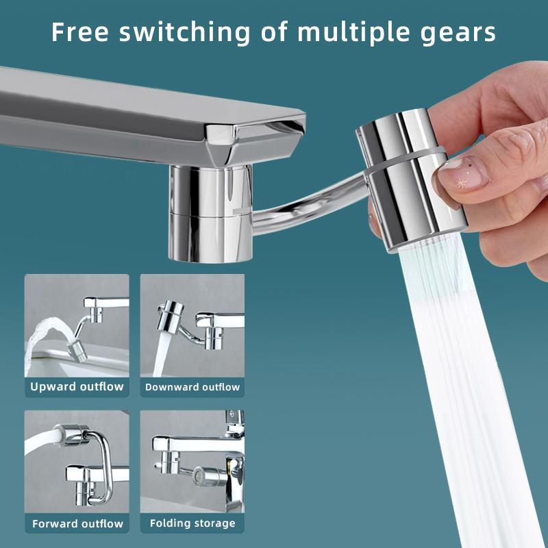 1080° Rotating Faucet Aerator Extender, Universal Splash Filter Kitchen Tap Extension, Solid Brass Made, 55/64 Inch & 15/16 Inch Threads Available 6